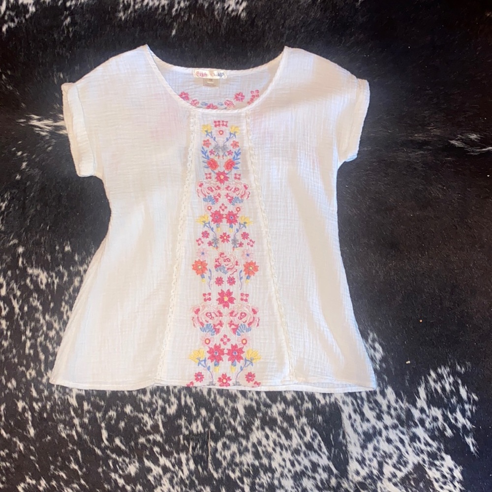 White flower blouse